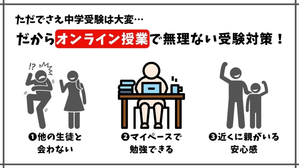 不登校の子の中学受験にはオンライン指導がおすすめ